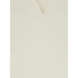 Polo Neck Knit 12gg with White Cashmere for Unisex