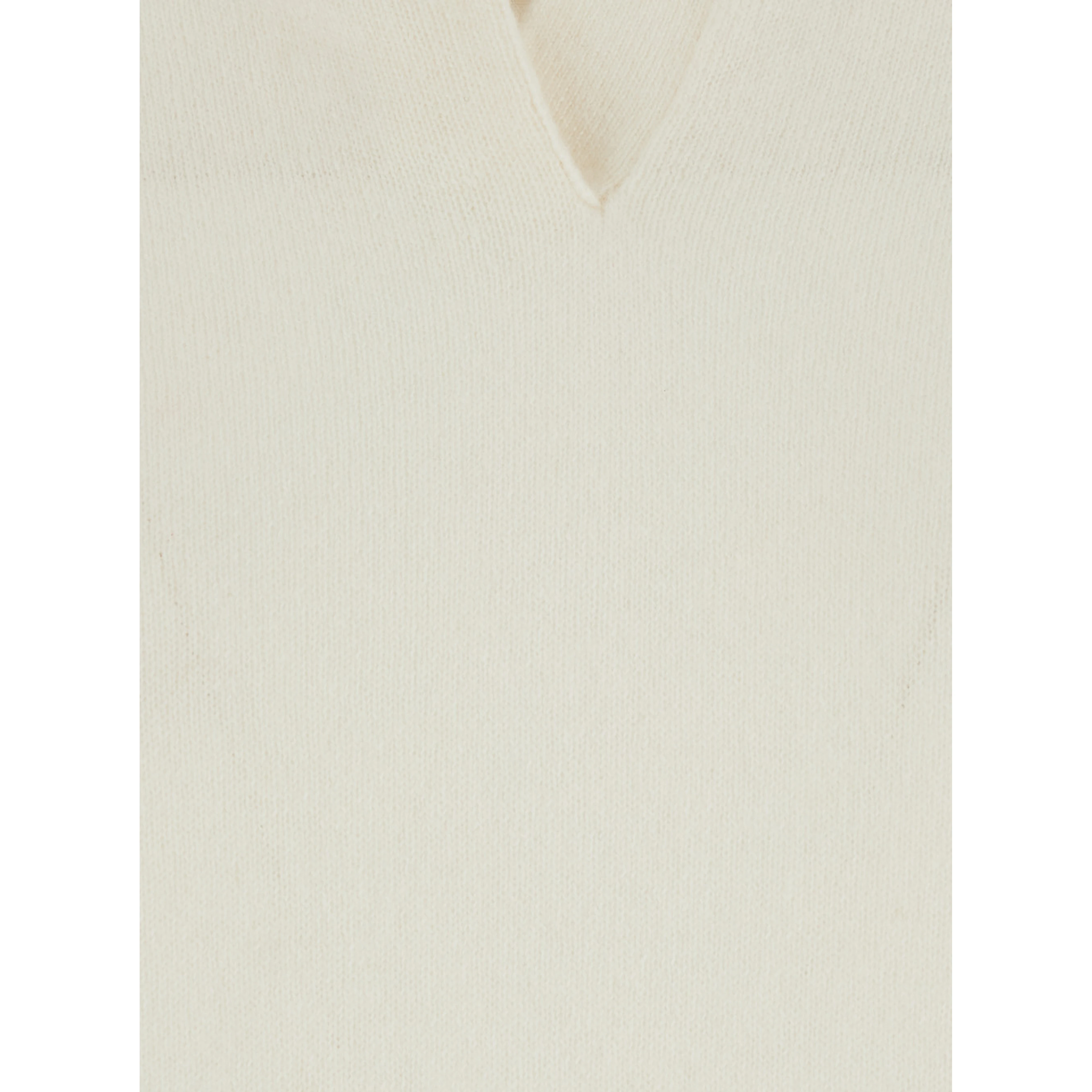 Polo Neck Knit 12gg with White Cashmere for Unisex