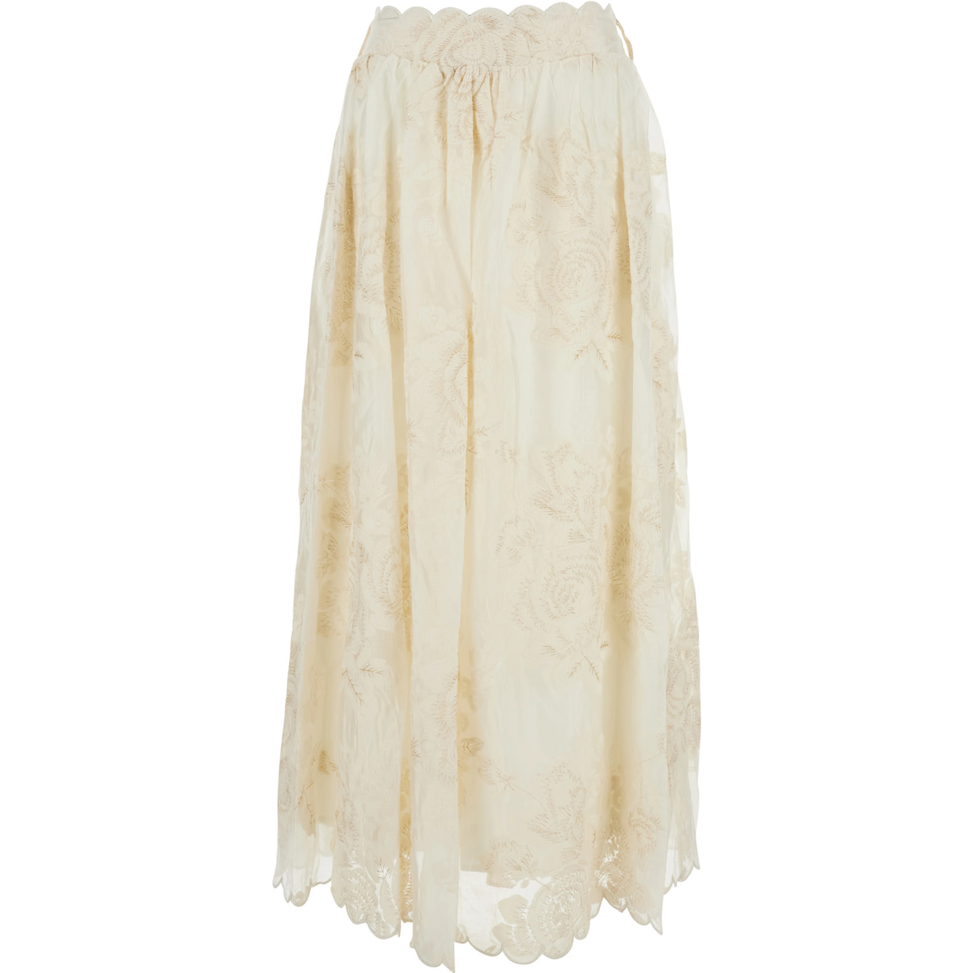 Dress MADDY with V-Neck and Lace Details in White Women