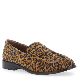 Loafers Revue Africa Brown with Rounded Toe in Leather Women