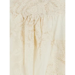 Dress MADDY with V-Neck and Lace Details in White Women