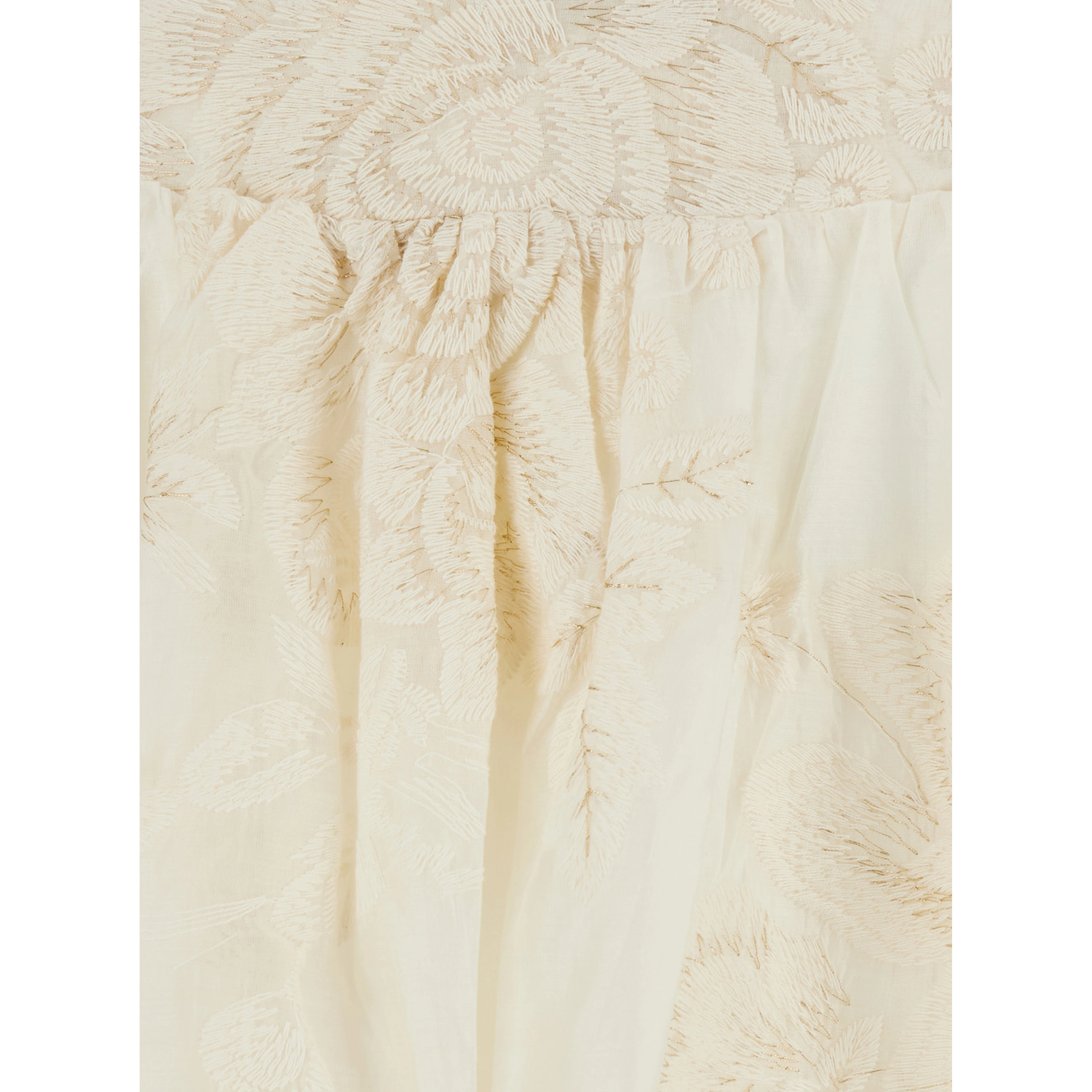 Dress MADDY with V-Neck and Lace Details in White Women