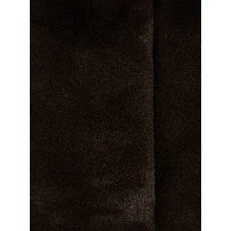Brown High Collar Eco-Fur Coat with Long Sleeves for Women