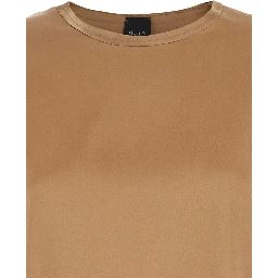 Brown Silk Long Sleeve Blouse Woman
