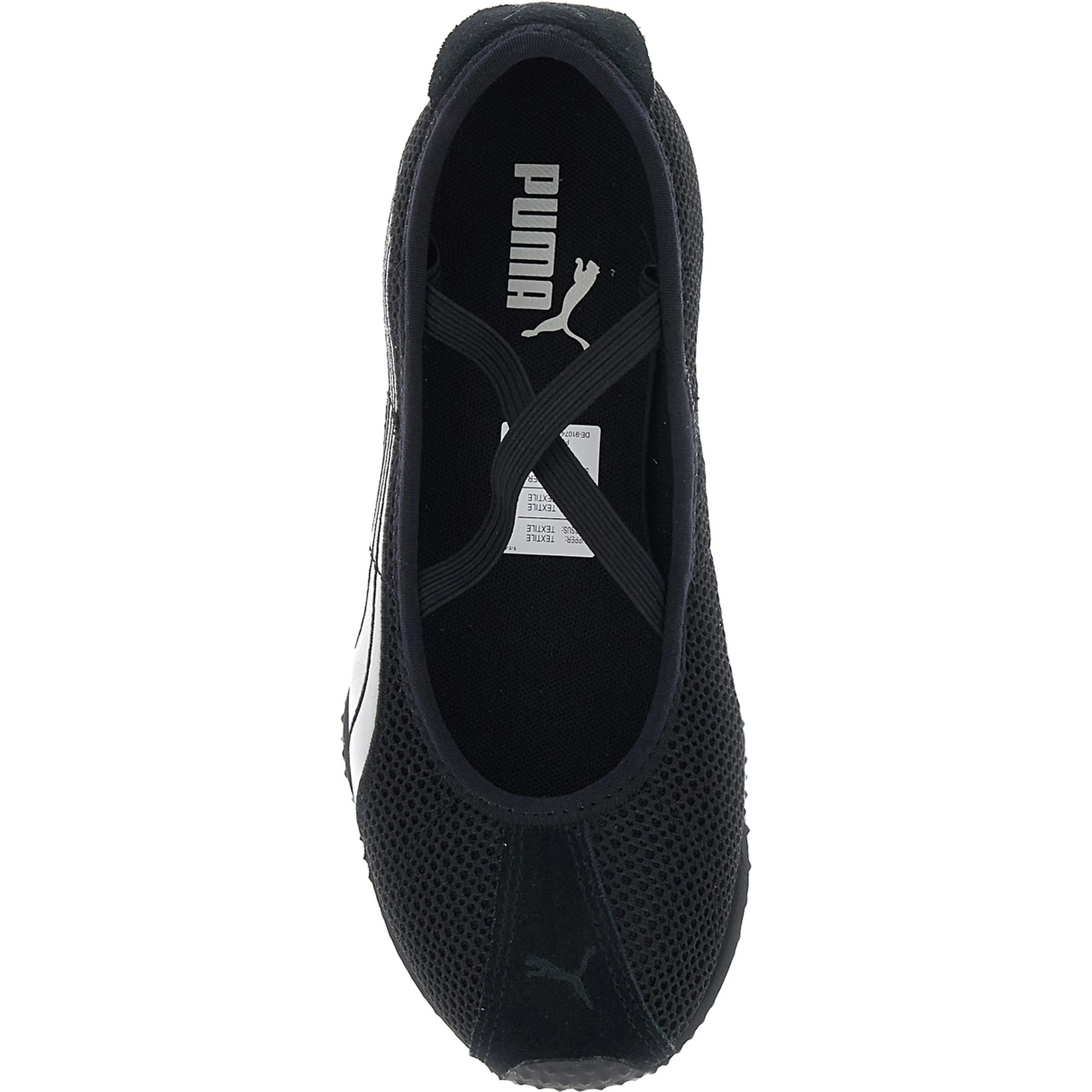 H Street Black Ballet shoes with Logo on the Front and Side and Mesh Inserts in Tech Fabric for Women