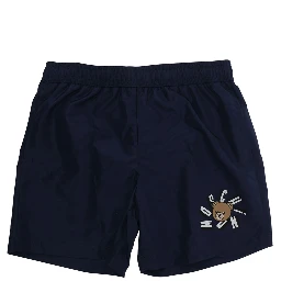 blue Swim shorts with elasticated waist and logo on the front in tech fabric boy