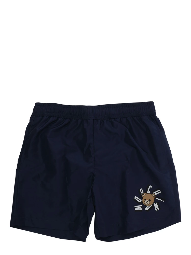 blue Swim shorts with elasticated waist and logo on the front in tech fabric boy