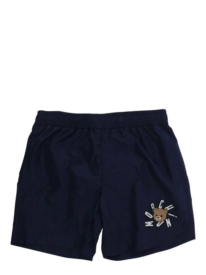 blue Swim shorts with elasticated waist and logo on the front in tech fabric boy