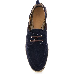 Espadrilles NEMO T/186 Serraje Blue with Rounded Leather Toe for Men