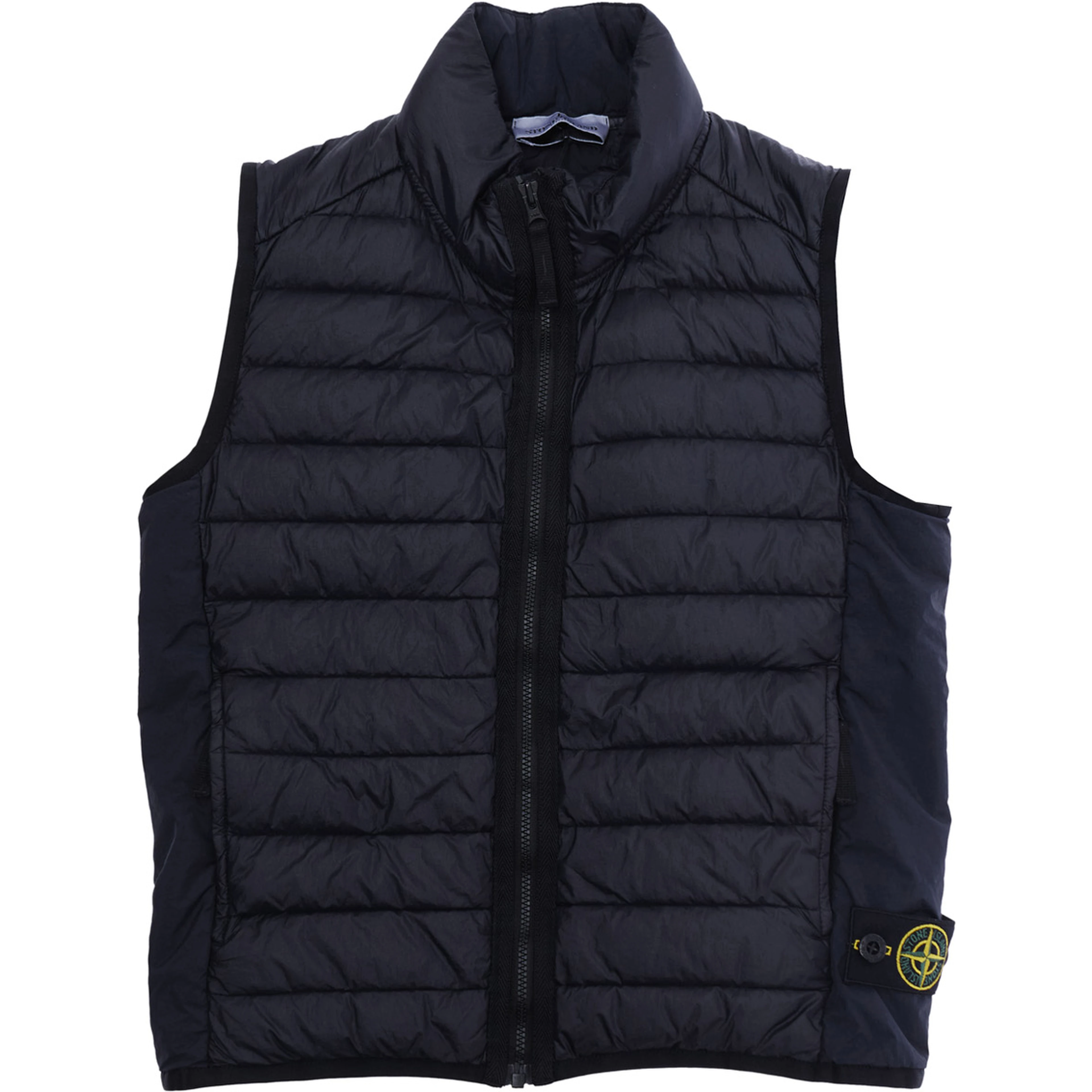 Blue Down Jacket L1S16G100002S0024V0020 with Fixed Hood and Front Zip Closure for Men