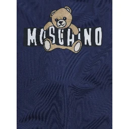 One-Piece Swimsuit Logo with Square Neckline and Logo Print on Front in Tech Fabric Blue Girl