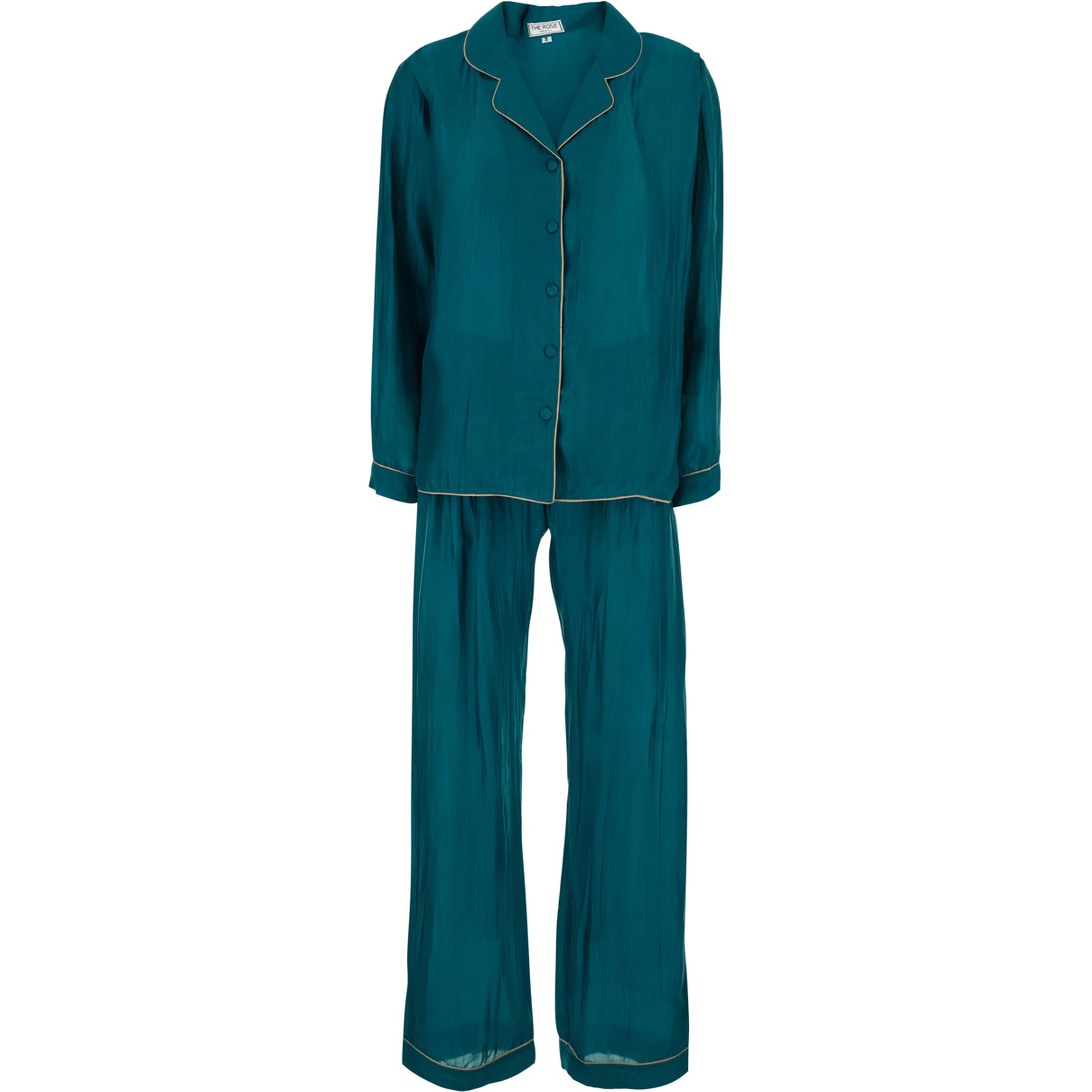 Blue Suit with shirt and Pants in silk blend Woman