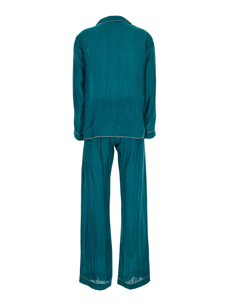Blue Suit with shirt and Pants in silk blend Woman alternative