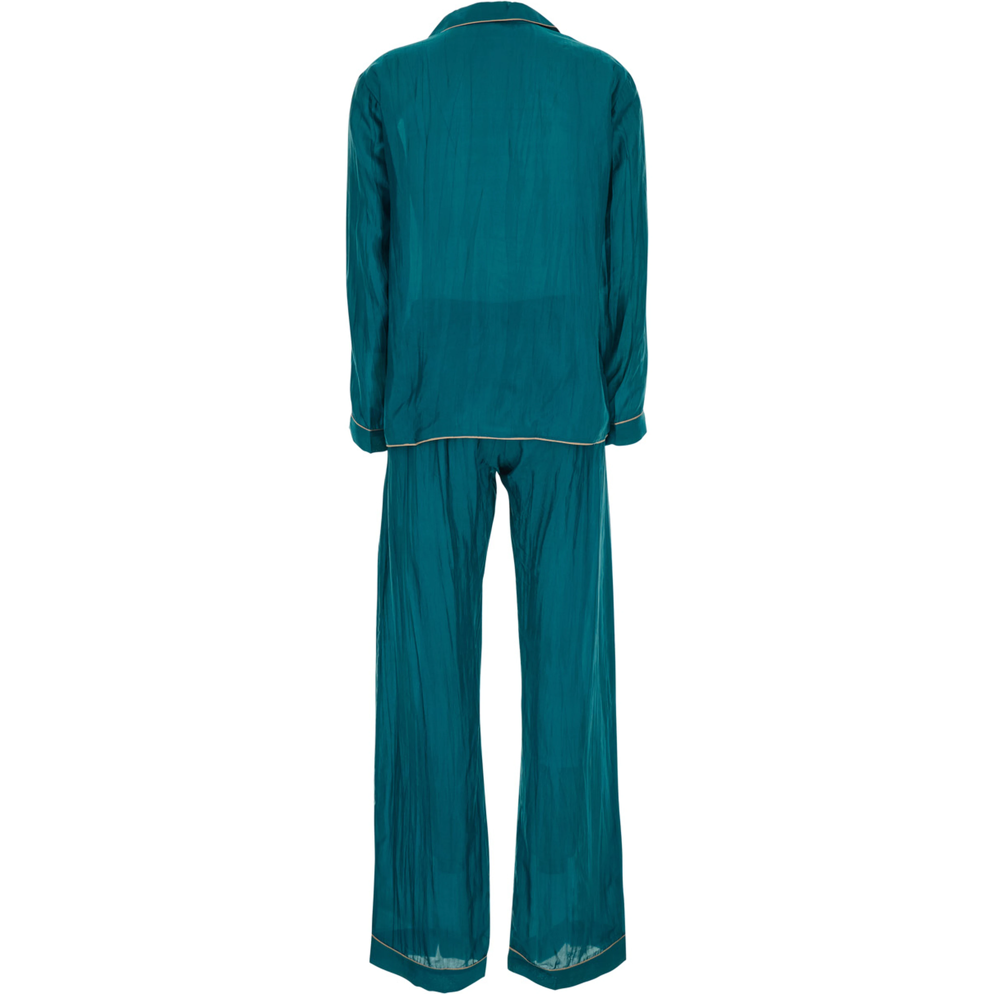 Blue Suit with shirt and Pants in silk blend Woman