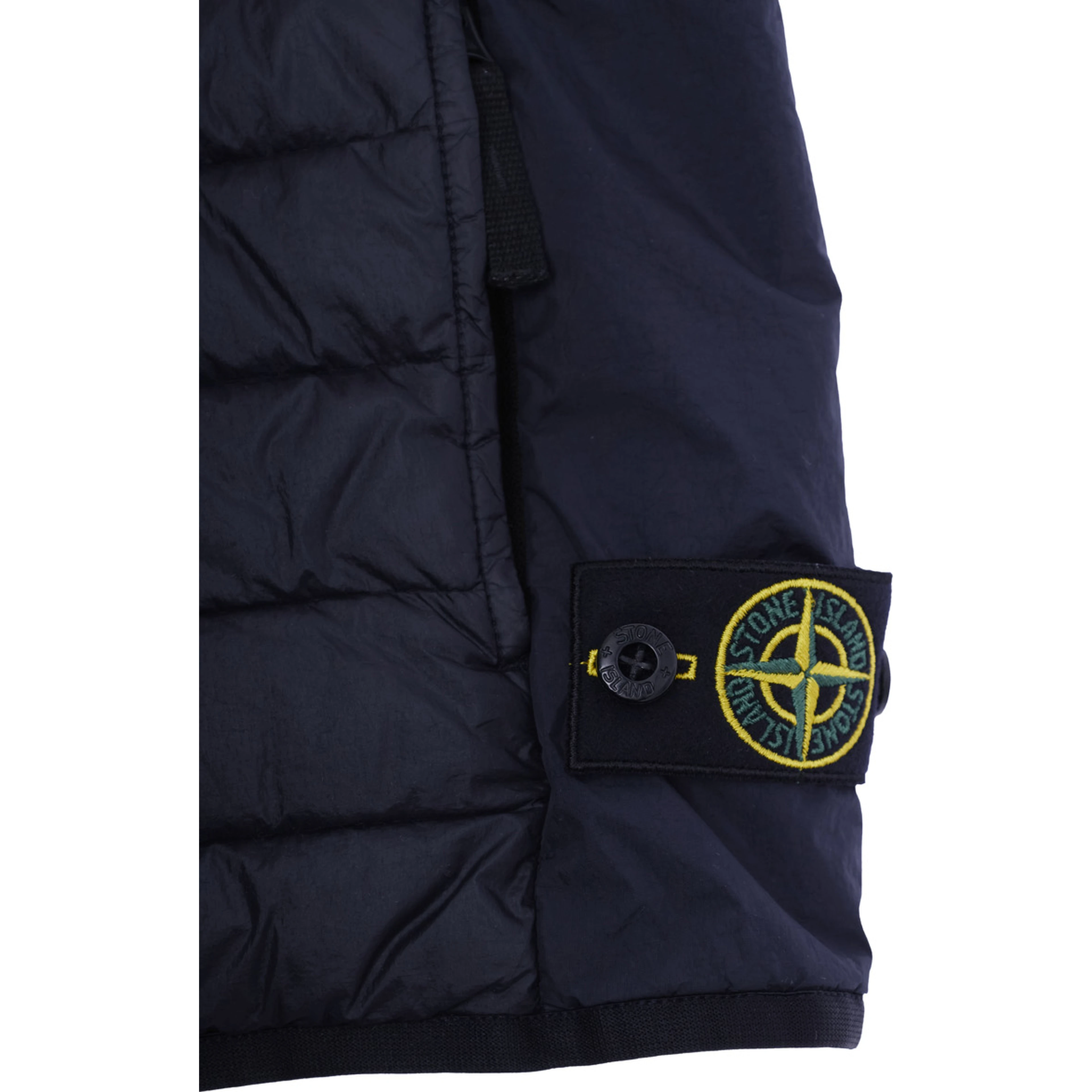 Blue Down Jacket L1S16G100002S0024V0020 with Fixed Hood and Front Zip Closure for Men