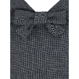 Grey Top with knot detail on the front in wool and fabric Blend woman