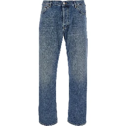 REEF blue Jeans with logo patch on the back in denim for men