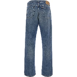 REEF blue Jeans with logo patch on the back in denim for men