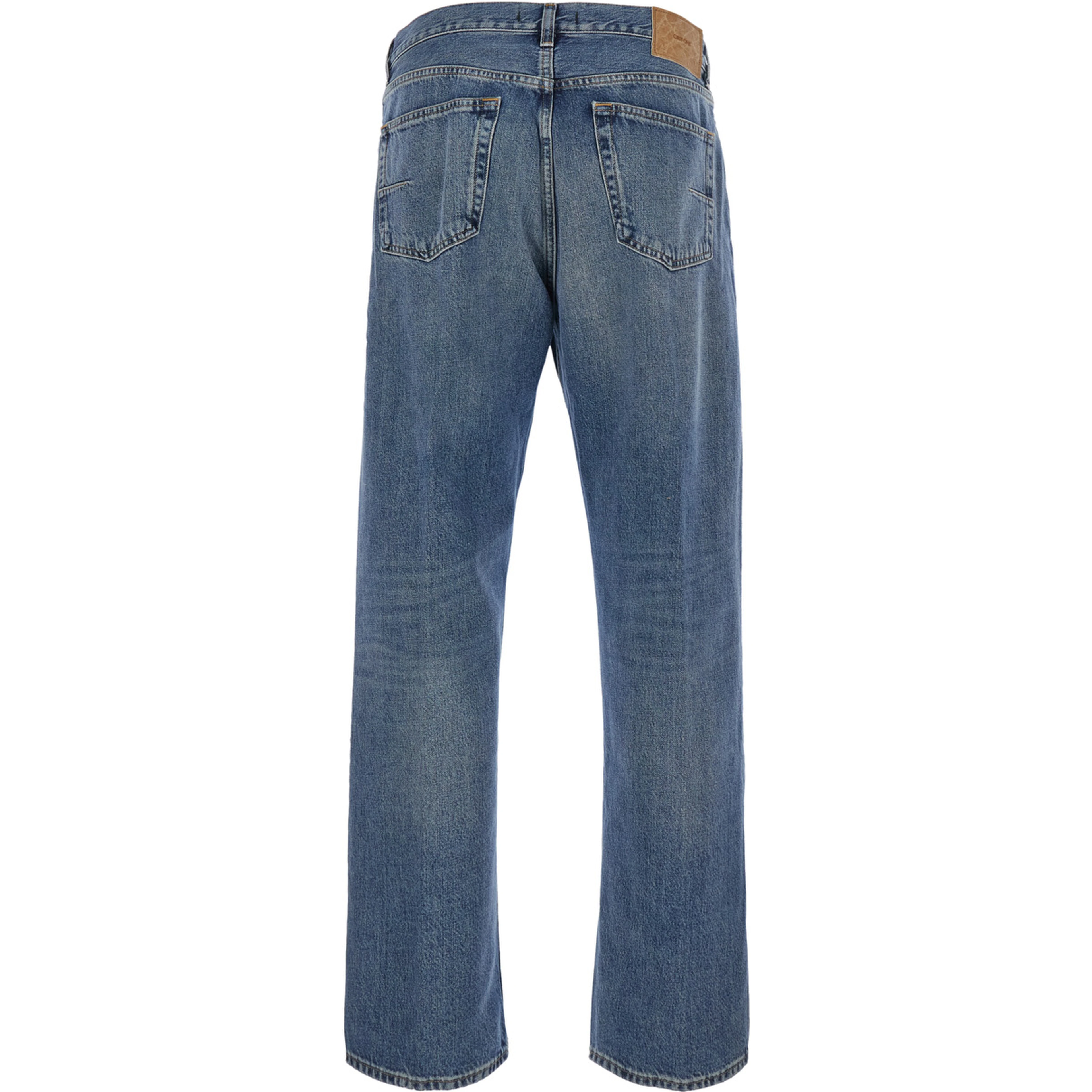 REEF blue Jeans with logo patch on the back in denim for men