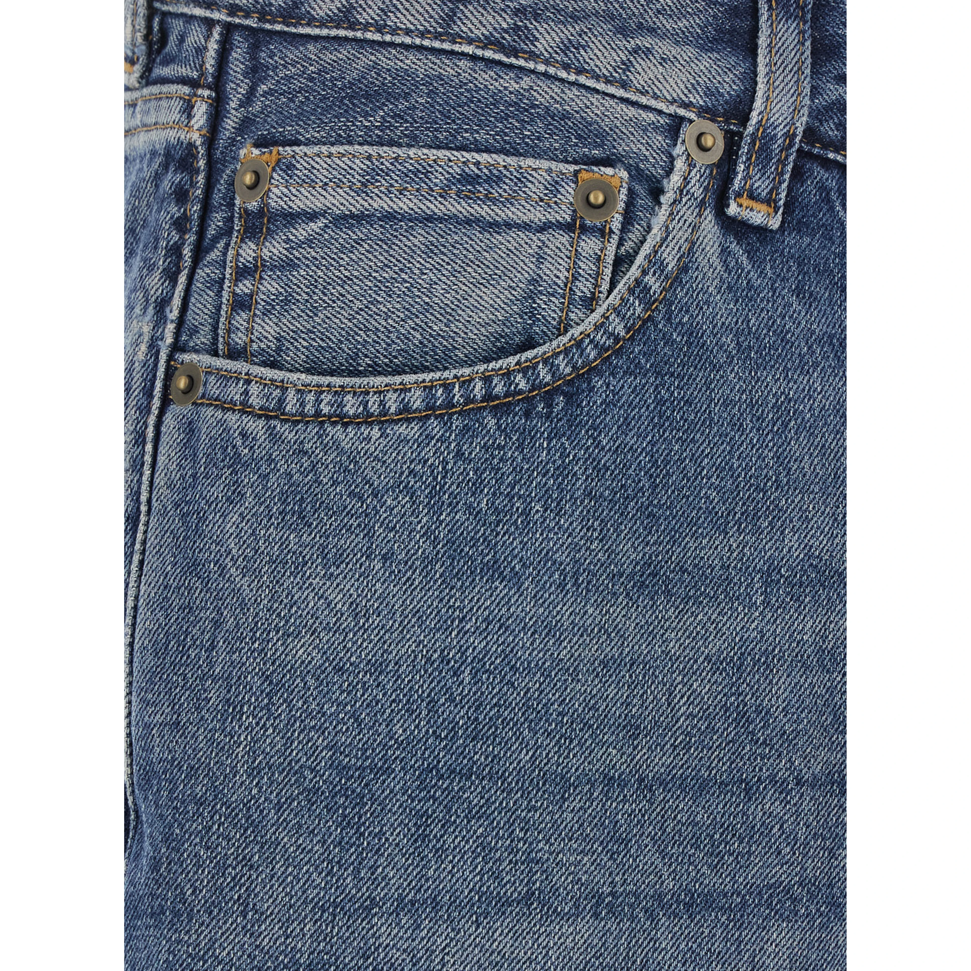 REEF blue Jeans with logo patch on the back in denim for men