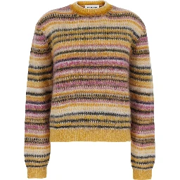 MORINE-GC Long Sleeve Round Neck Wool Sweater Multicolor Women