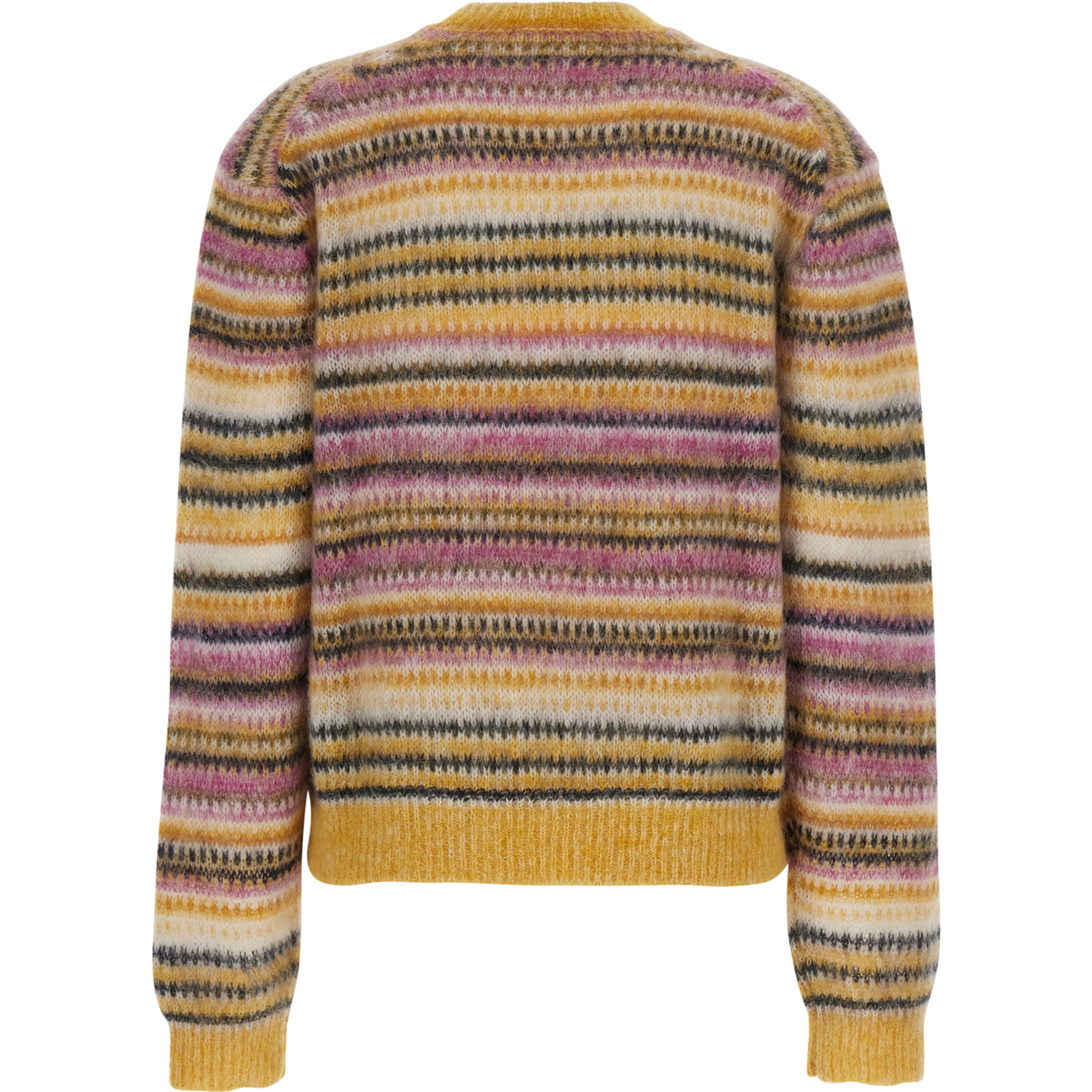 MORINE-GC Long Sleeve Round Neck Wool Sweater Multicolor Women