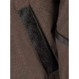 OLINKA Brown jacket with fur inserts and side pockets in Tech Fabric women