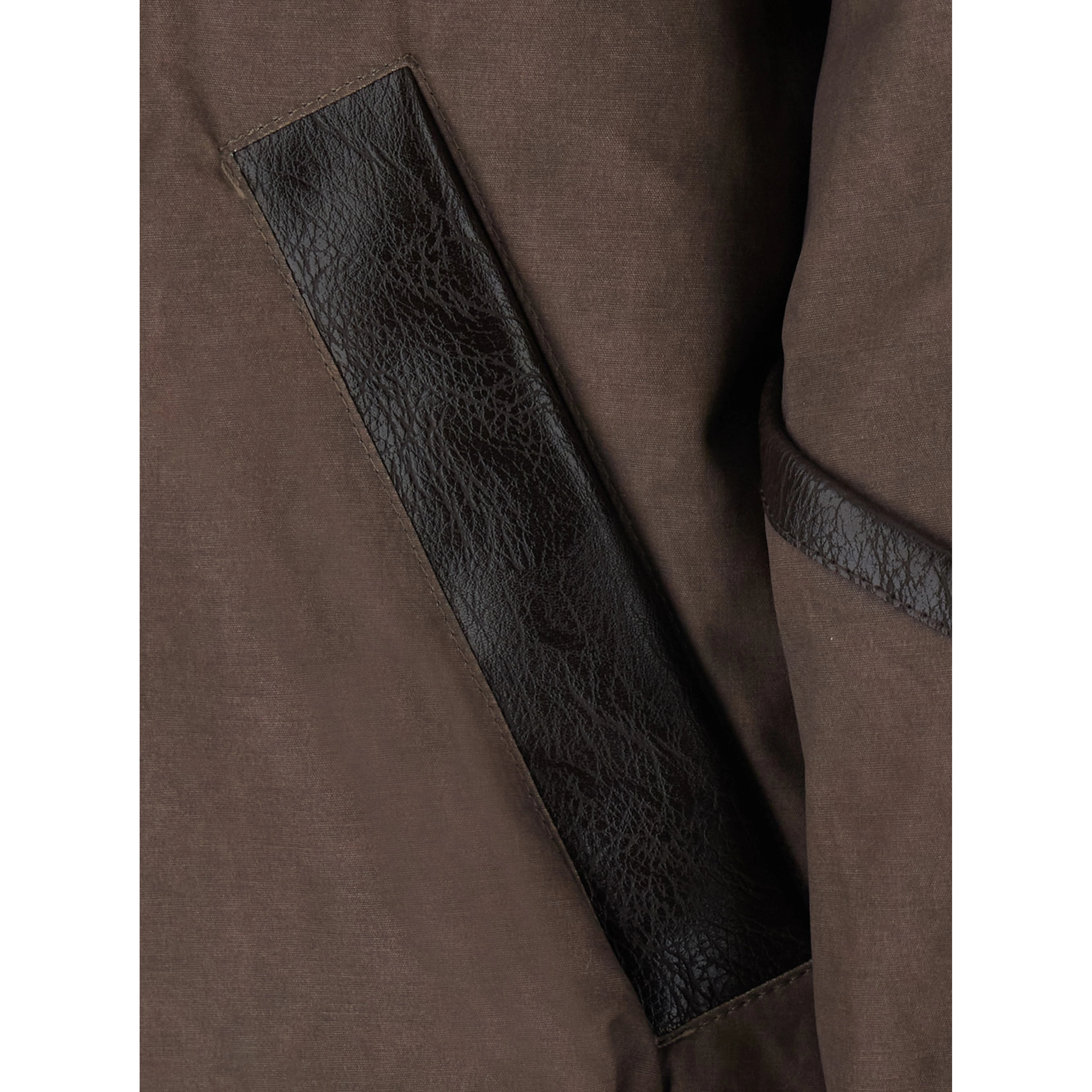 OLINKA Brown jacket with fur inserts and side pockets in Tech Fabric women