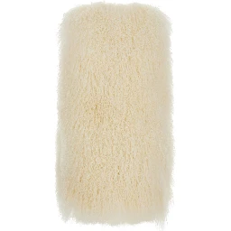 Beige Fur jacket with Sleeveless Design in fur for Women