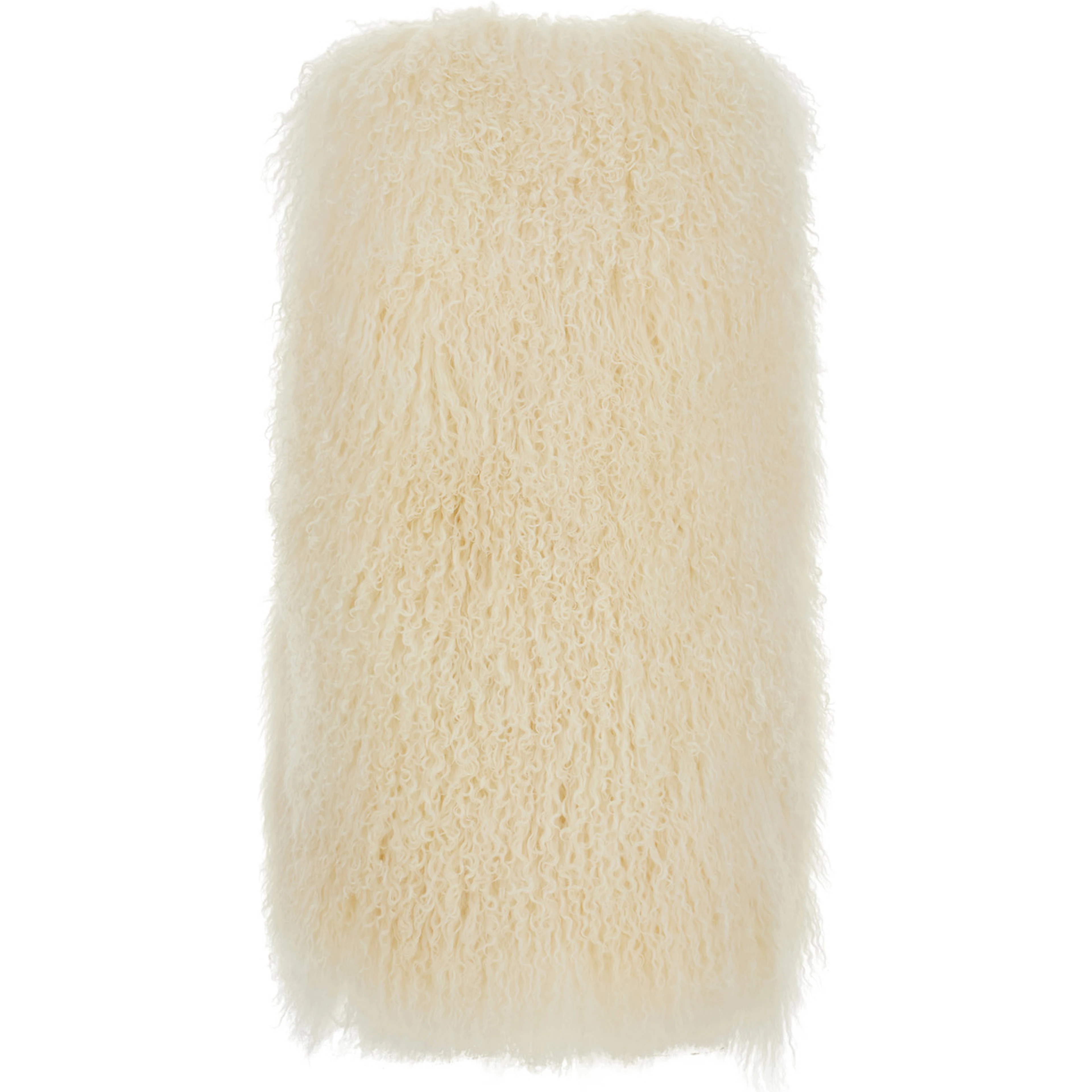 Beige Fur jacket with Sleeveless Design in fur for Women