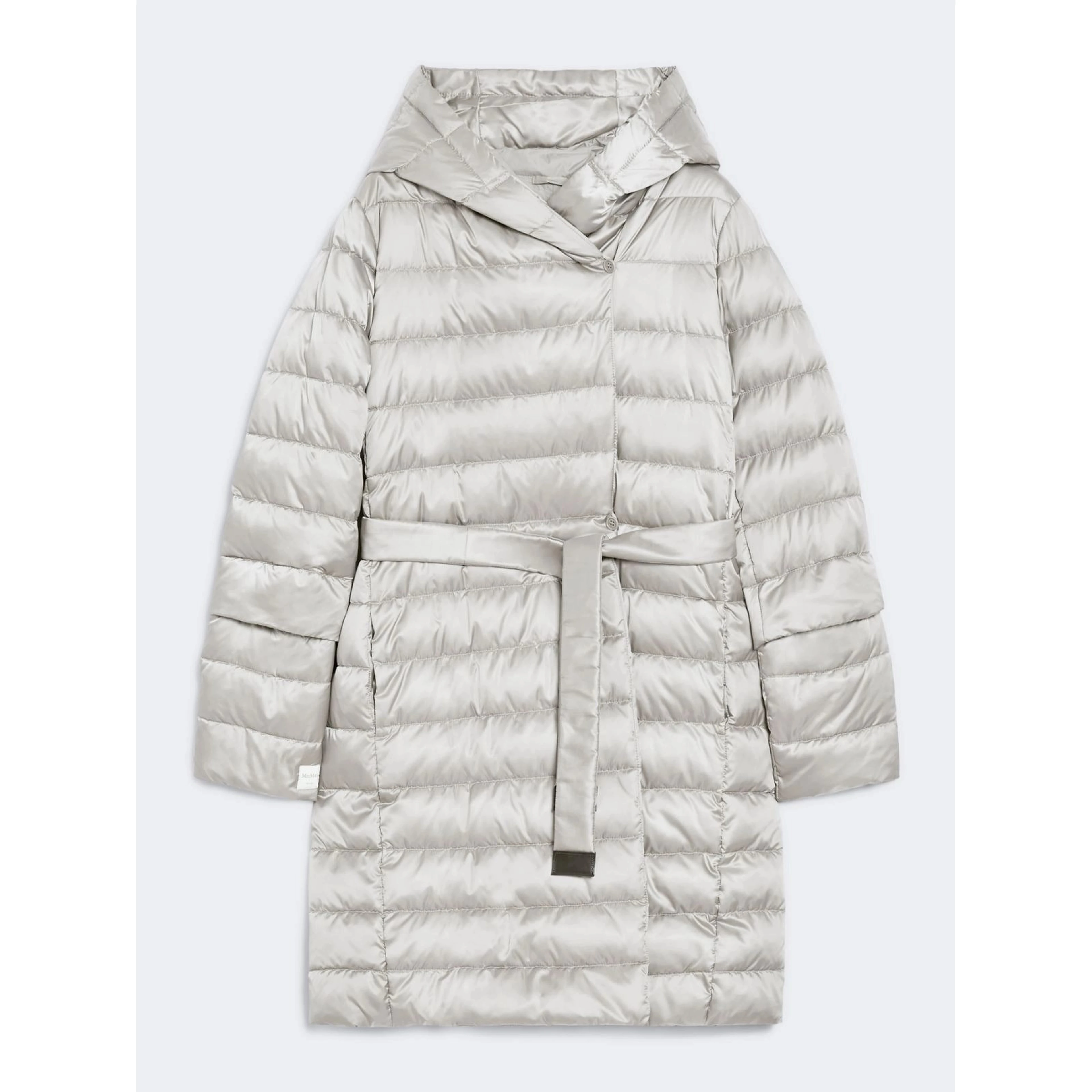 Reversible belted down jacket