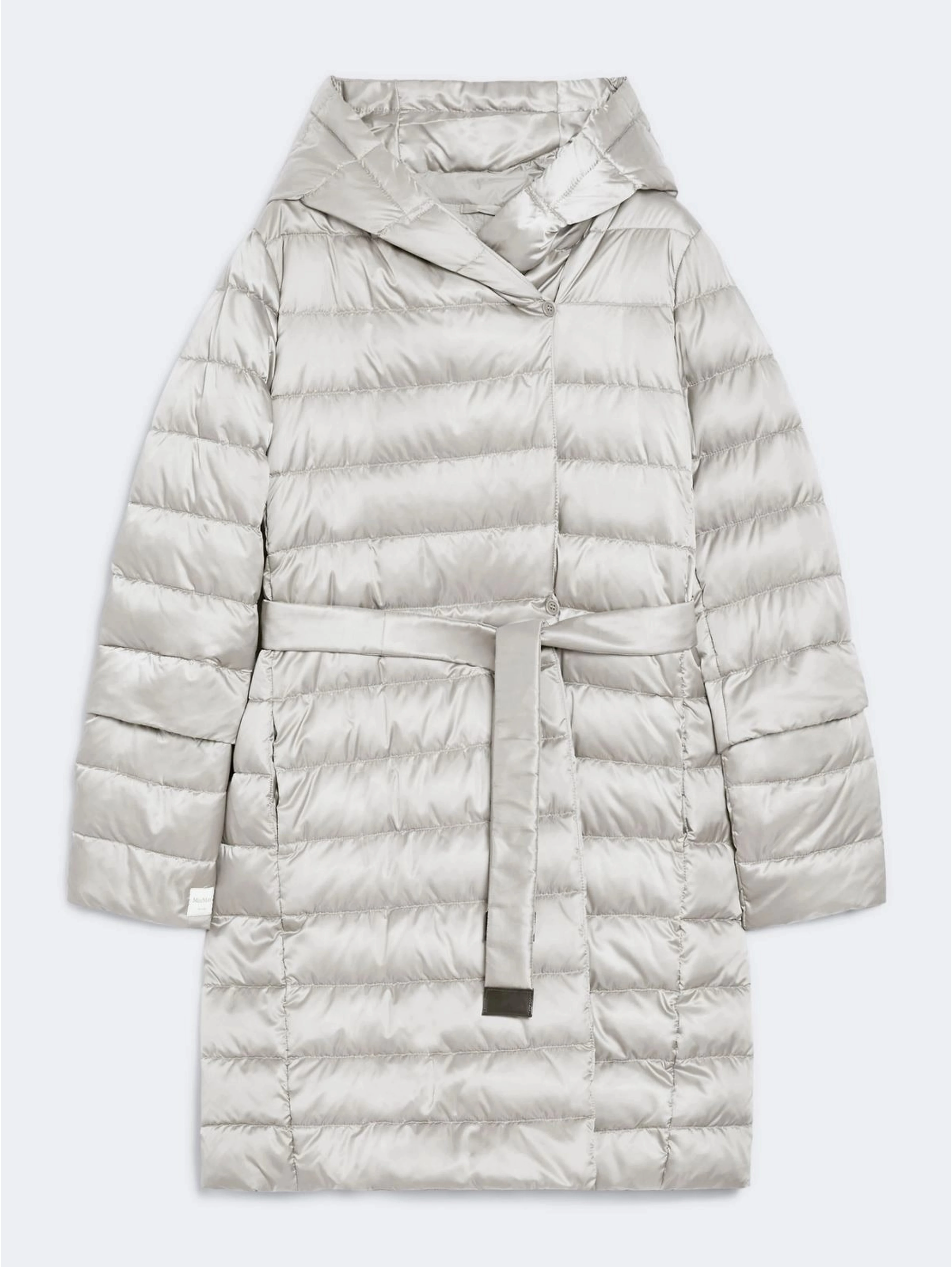 Reversible belted down jacket