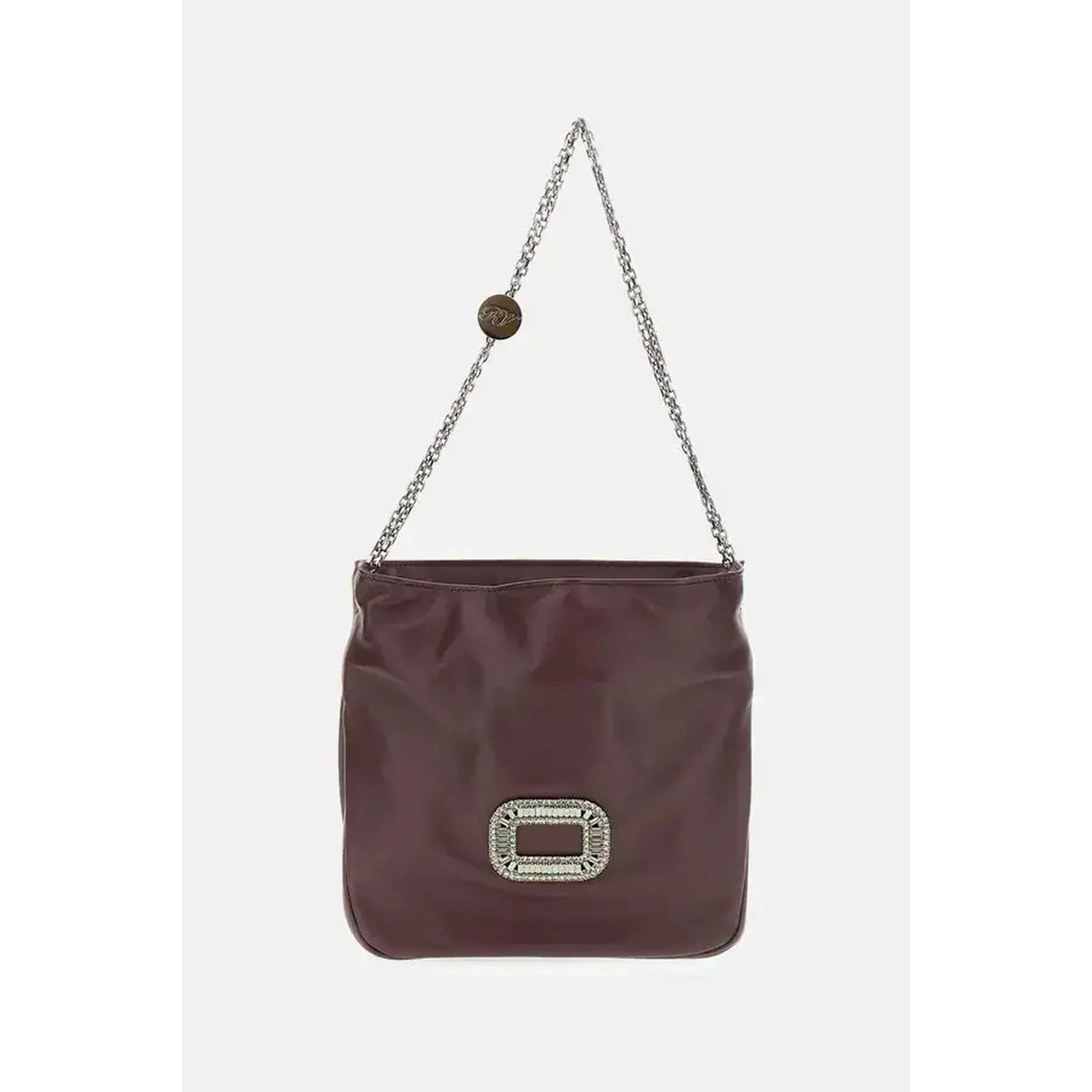 Leather pouch with chain