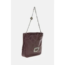 Leather pouch with chain