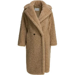 "Teddy Bear" coat in alpaca and virgin wool