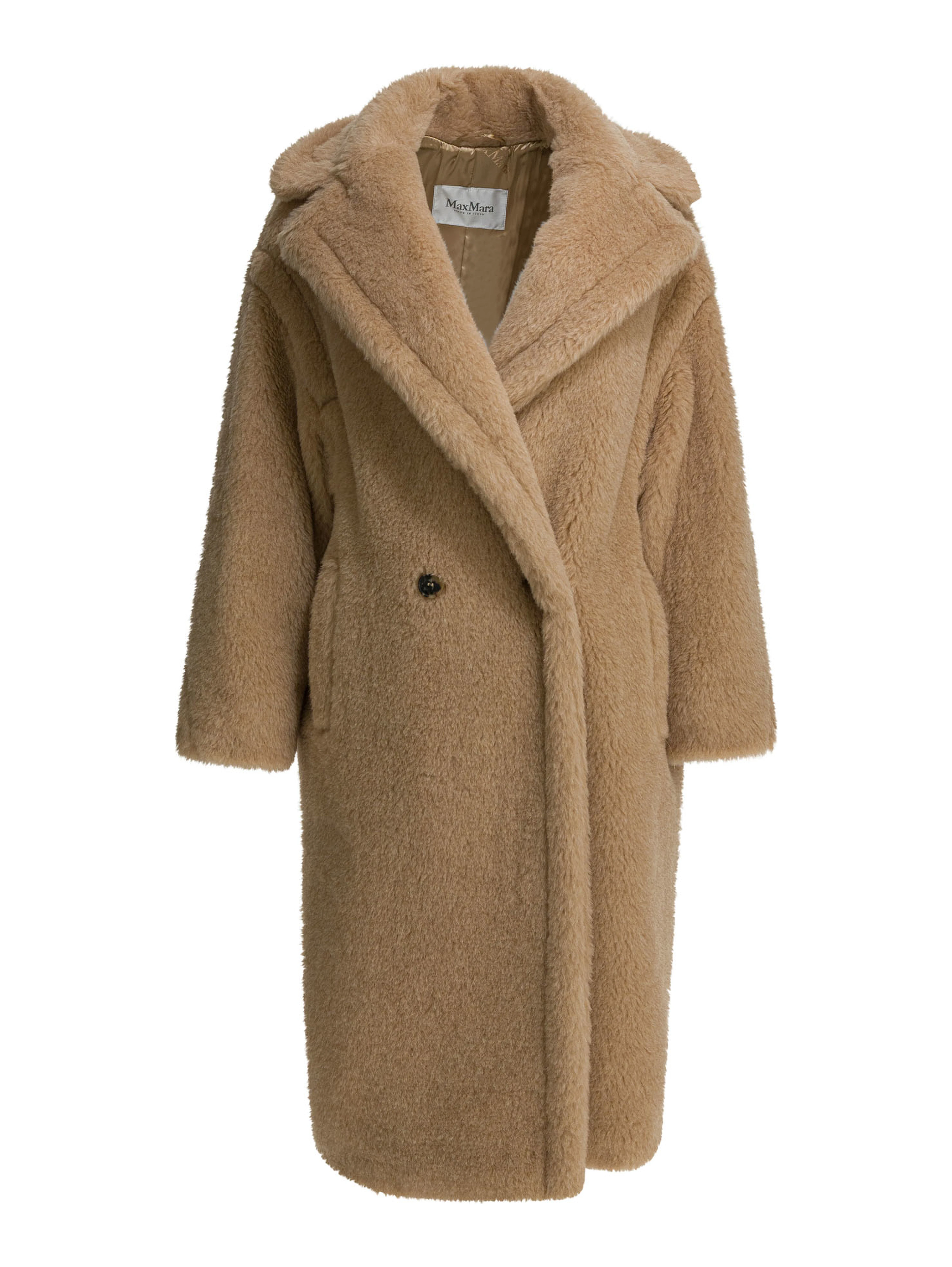 "Teddy Bear" coat in alpaca and virgin wool