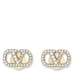 VLogo Signature earrings with strass