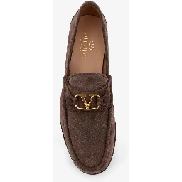 "VLogo Signature" suede loafers