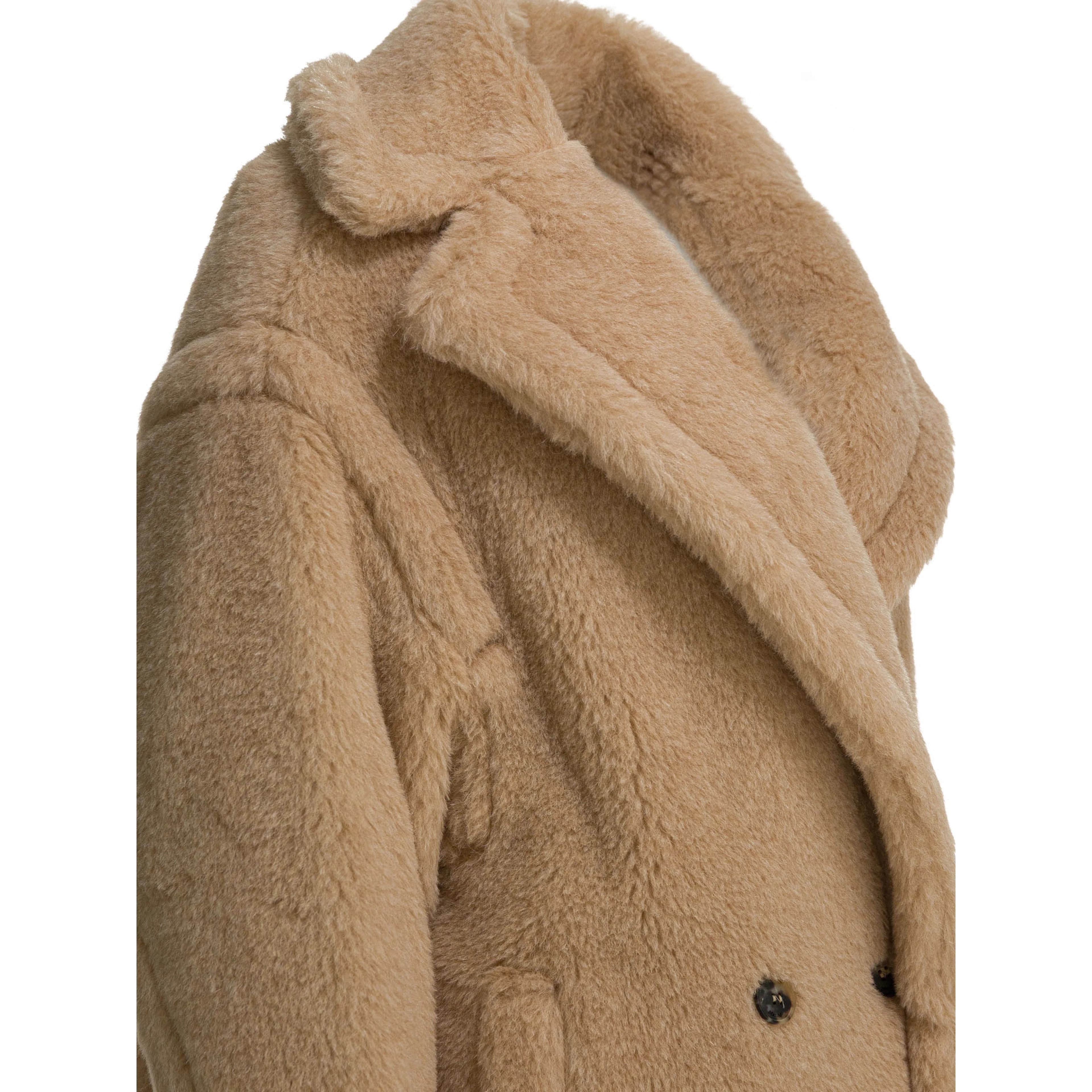 "Teddy Bear" coat in alpaca and virgin wool