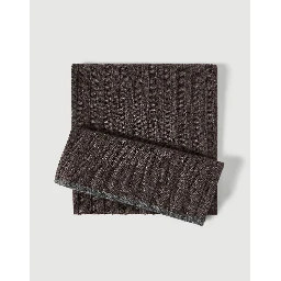 Ribbed cashmere scarf