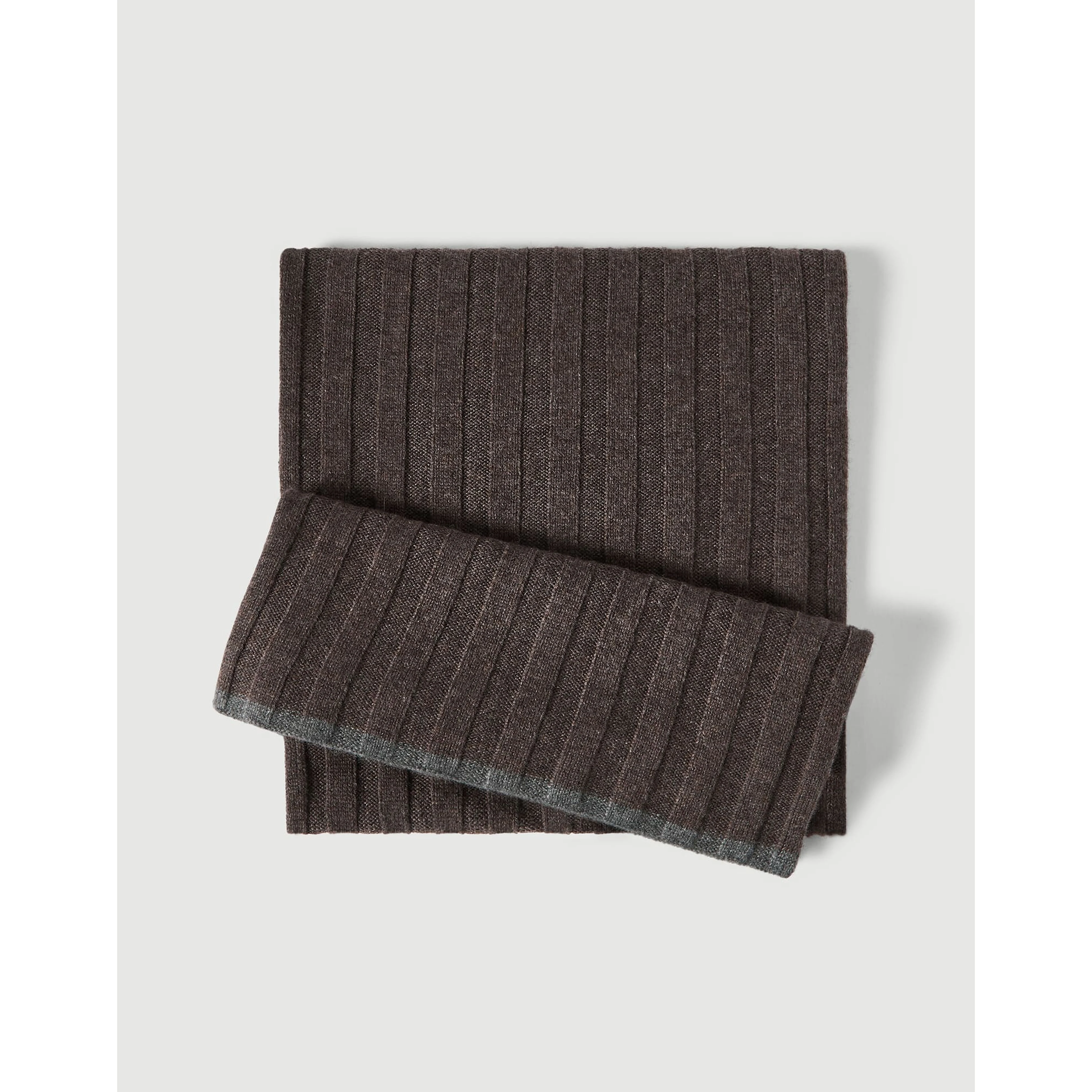 Ribbed cashmere scarf