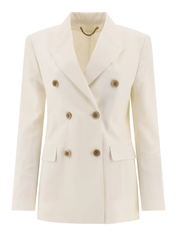 Double breasted blazer coat in wool mixed