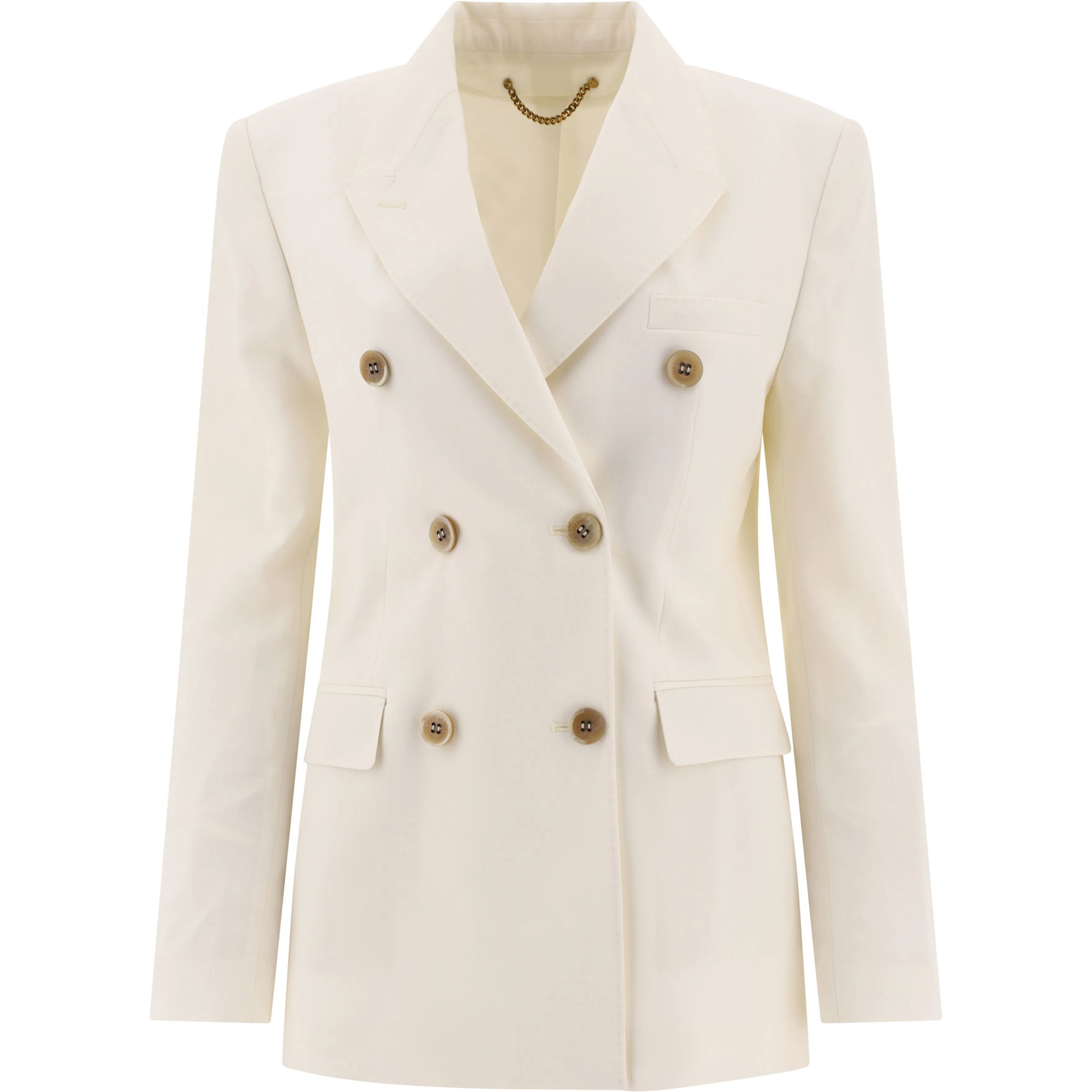 Double breasted blazer coat in wool mixed