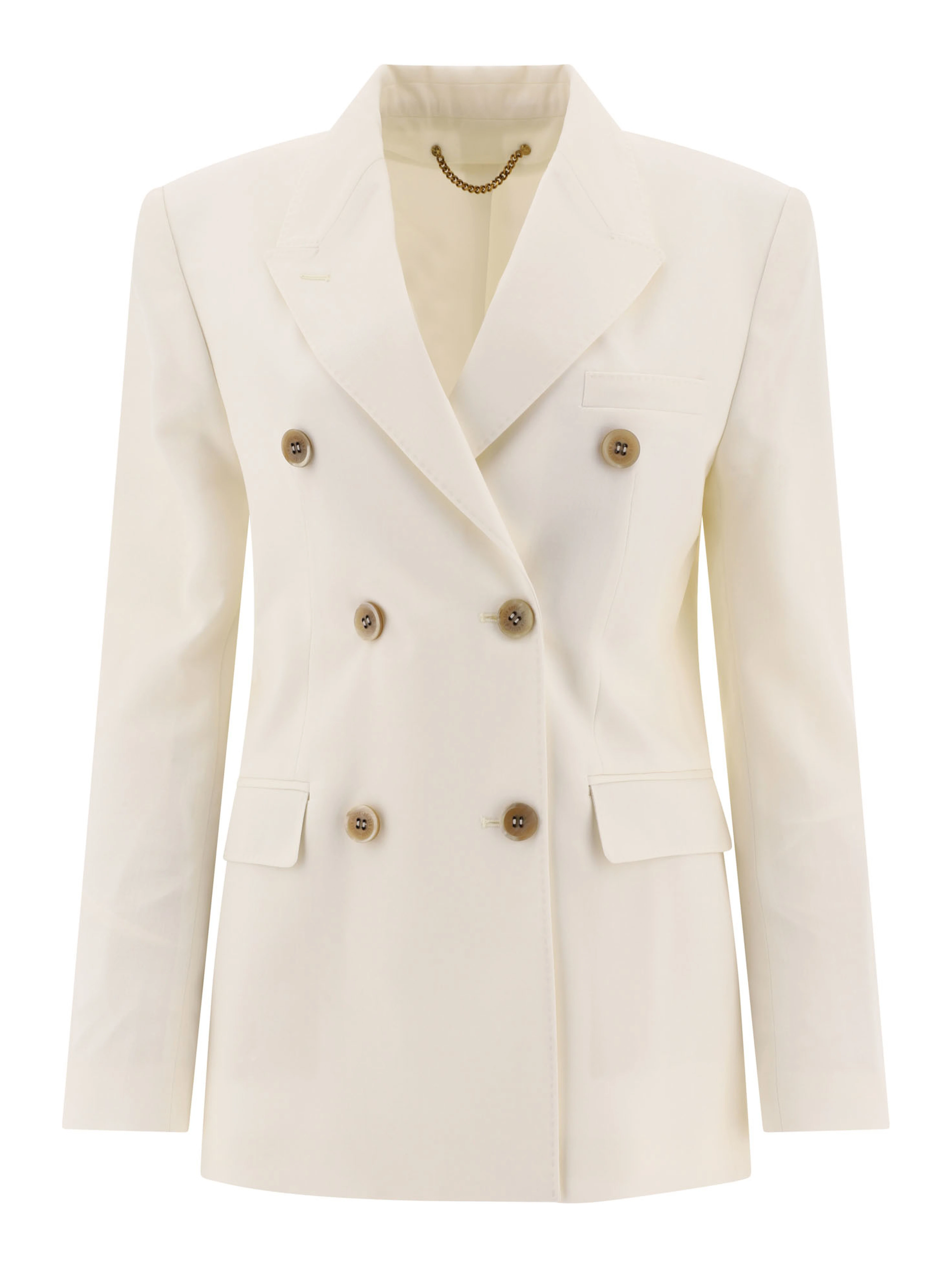 Double breasted blazer coat in wool mixed