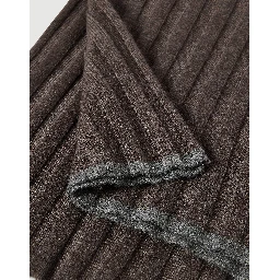 Ribbed cashmere scarf