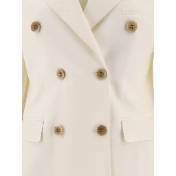 Double breasted blazer coat in wool mixed