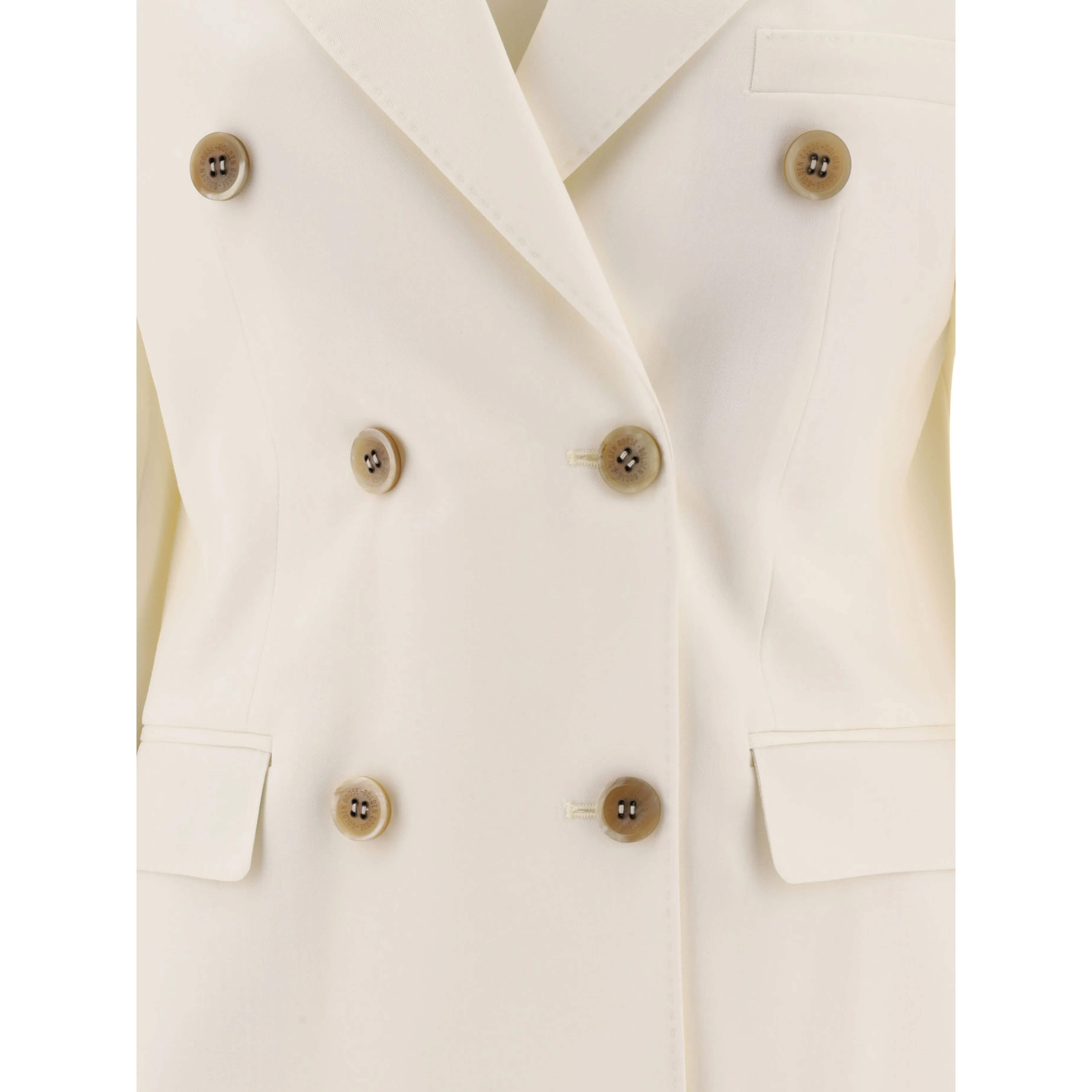 Double breasted blazer coat in wool mixed