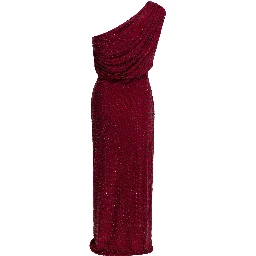 Midi draped dress wirh strass
