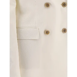 Double breasted blazer coat in wool mixed