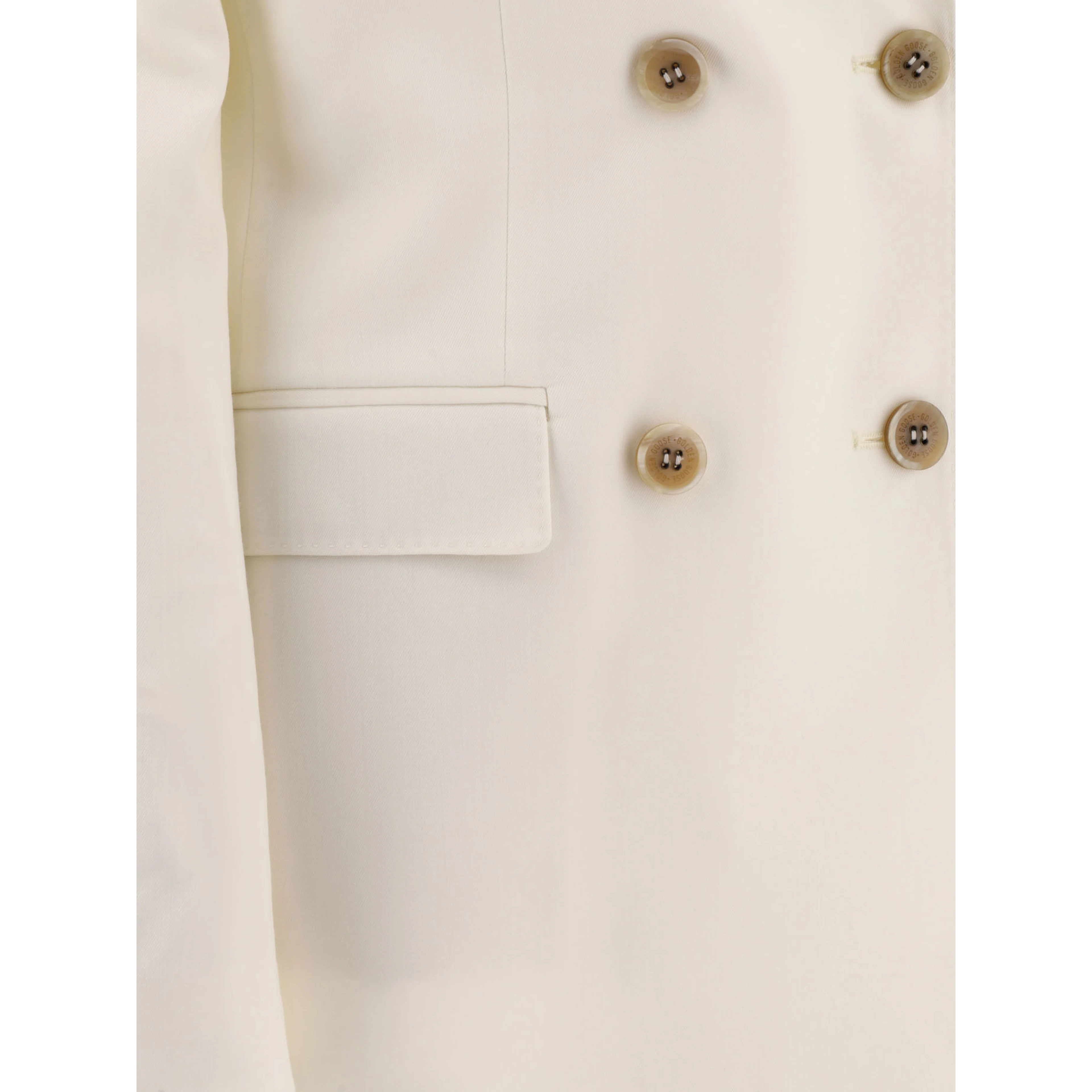 Double breasted blazer coat in wool mixed
